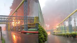 Maharashtra: Fire breaks out at a cold storage at Oil and Natural Gas Corporation (ONGC) plant in Uran, Navi Mumbai