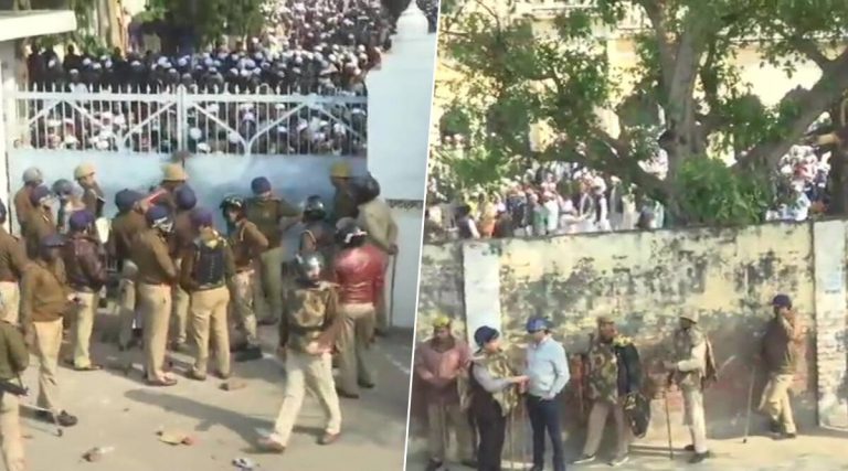 Uproar in Lucknow’s Nadwa College, stone pelt on police