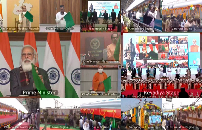 PM Modi flags off 8 trains connecting the country with Kevadia