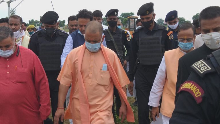 CM Yogi reaches Aligarh to take stock of the preparations before PM’s Modi visit