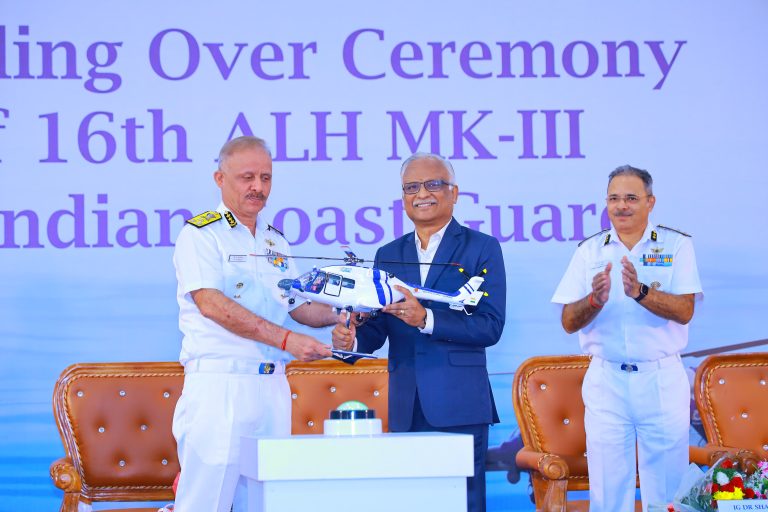 HAL Hands Over 16th ALH Mk III for Indian Coast Guard