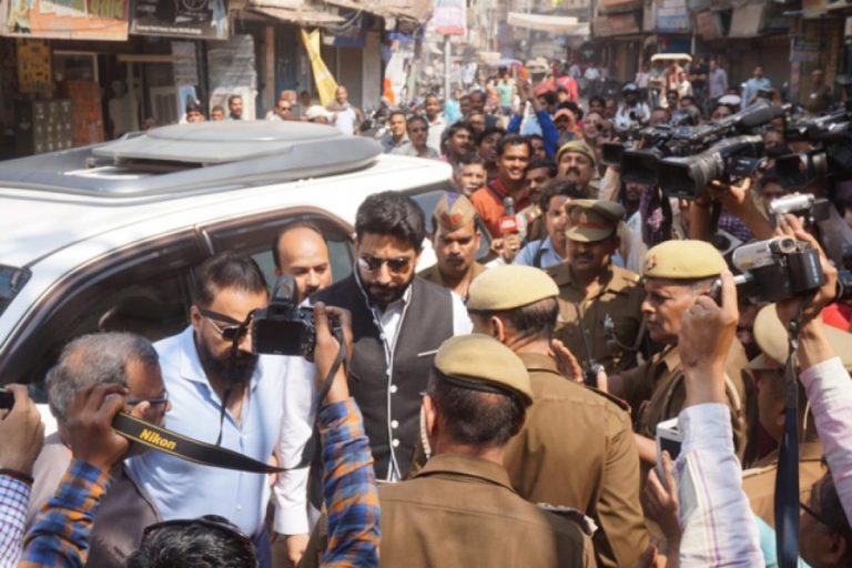 Abhishek Bachchan chants Har Har Mahadev in Varanasi