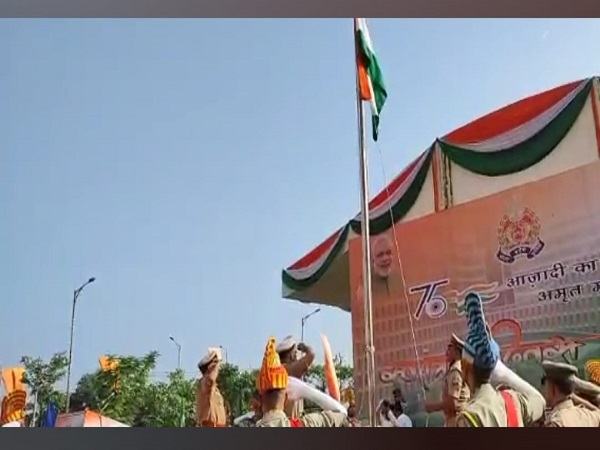 UP DGP hoists the flag at the police headquarters in Lucknow