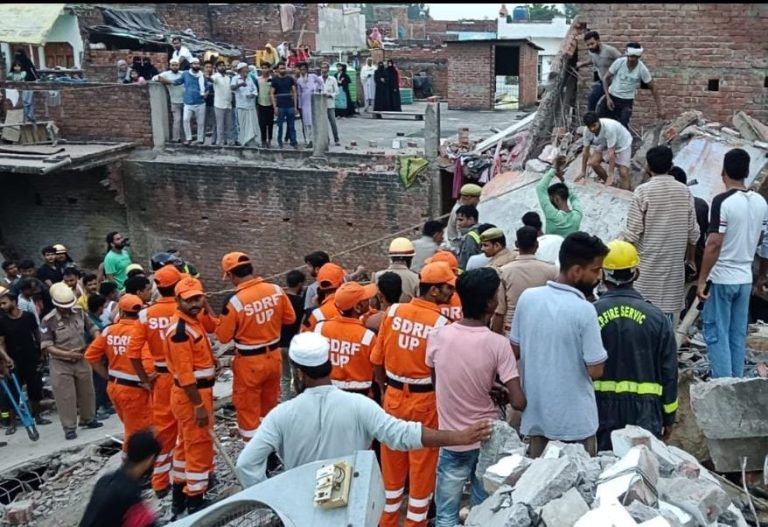 UP: Three-storey building of Muslim family collapses in Barabanki,2 killed , 10 injured