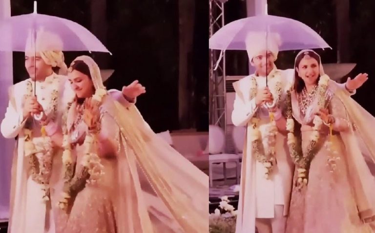 Parineeti Chopra-Raghav Chaddha dance with umbrella at wedding, video goes viral