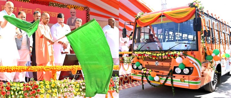 CM Yogi inaugurates ‘Mission Mahila Sarathi’ by flagging off 51 buses