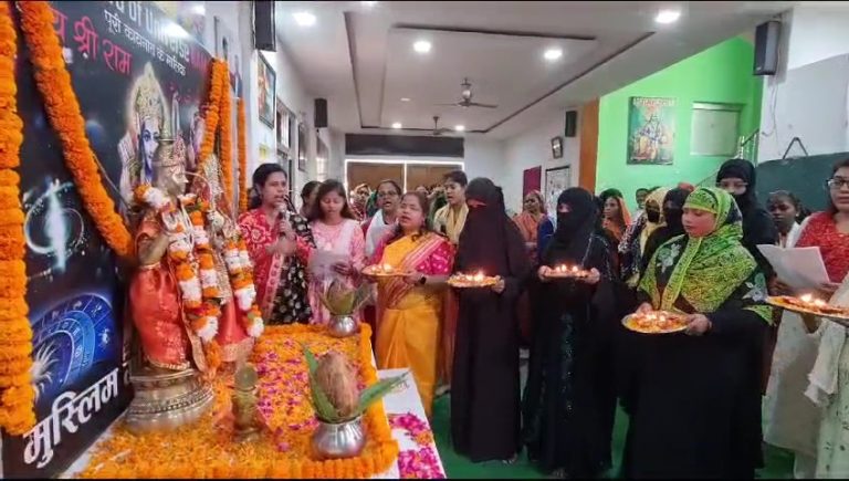 Muslim women perform ‘aarti’ of Lord Ram on Diwali in Varanasi