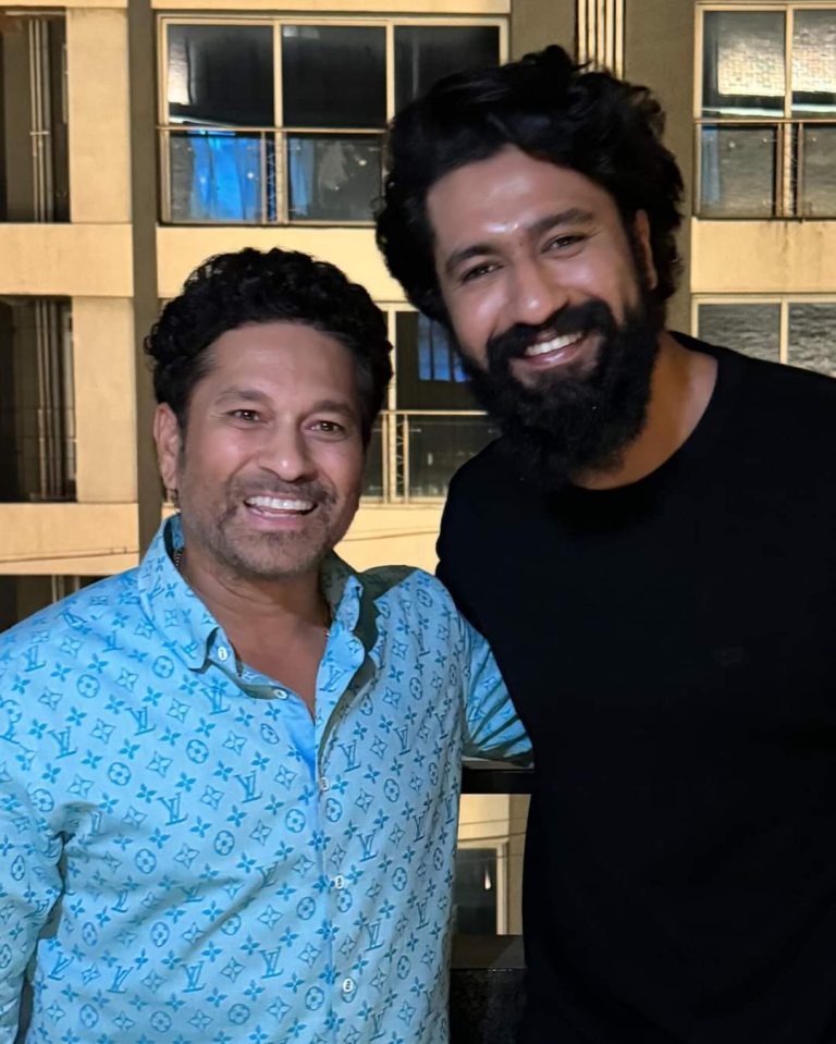 Master Blaster Sachin Tendulkar urges public to watch Sam Bahadur, shares pictures with actor Vicky Kaushal