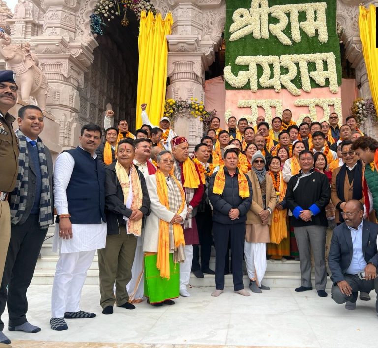 Arunachal CM pays obeisance at Ram temple with cabinet colleagues