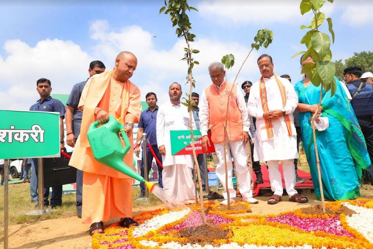 CM Yogi kicks off ‘Ek Ped Ma ke naam’ drive from ‘Saumitra Van’ earlier known as Akbar Nagar in Lucknow
