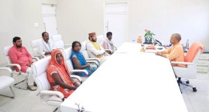 CM Yogi meets the victim family of Amethi massacre