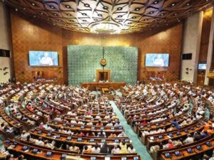 Opposition uproar over Dr Ambedkar halts Parliament’s proceedings till 2pm