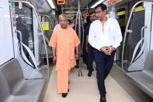 Yogi inspects the progress work of Metro Station in Kanpur, attends Bithoor Mahotsav